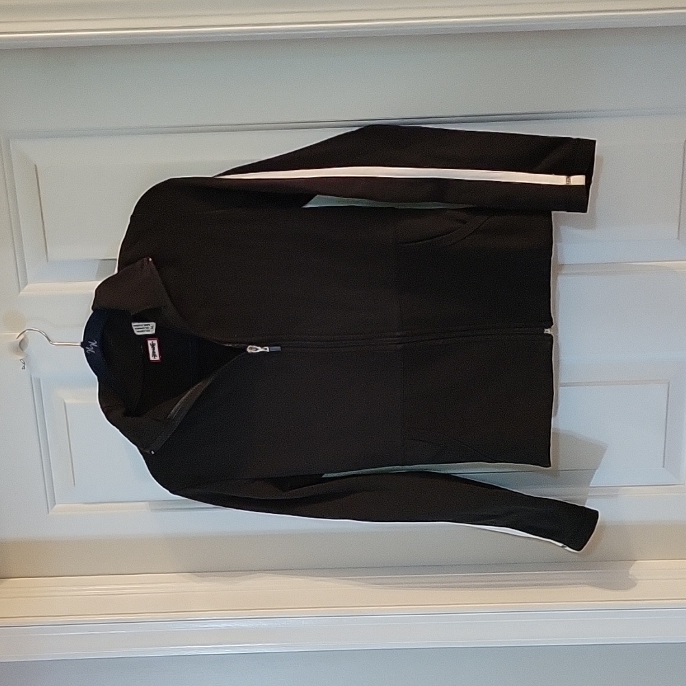 Redline black with white stripe on arm activewear jacket medium